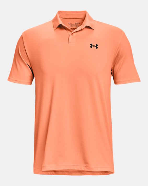 Herren UA Performance strukturiertes Poloshirt, Orange, pdpMainDesktop image number 4